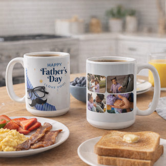 Taza De Café Happy Father’s Day – Tie, Mustache & Memories