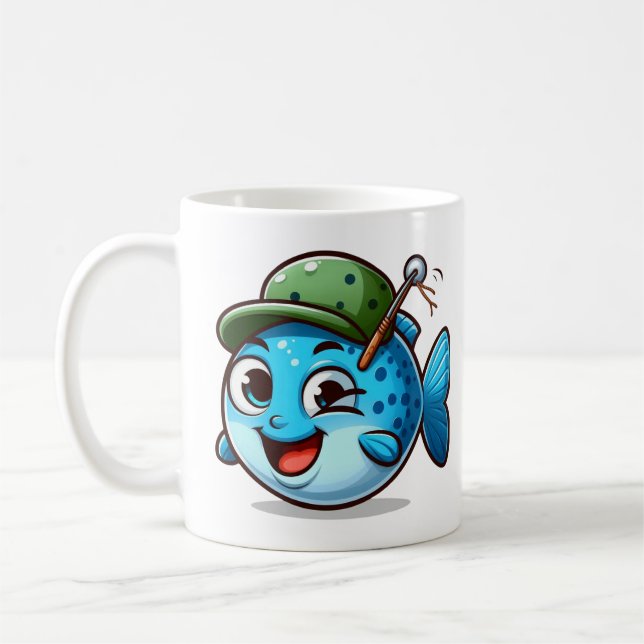 Taza De Café Happy Fishing Buddy Cartoon Fish (Izquierda)