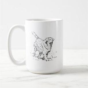 Taza de café Happy Golden Retriever, regalo para m