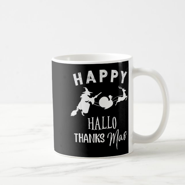 Taza De Café Happy Hallothanksmas Halloween Witch Thanksgiving  (Derecha)