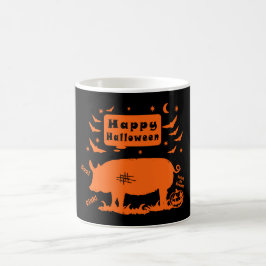 Taza De Café Happy Halloween Boo Oink Coffee Mug
