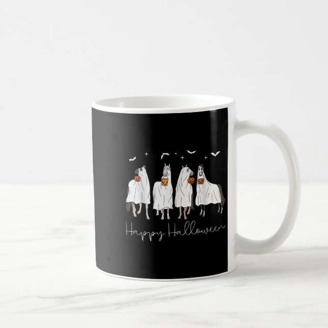 Taza De Café Happy Halloween Horse Ghost 2025  (Derecha)