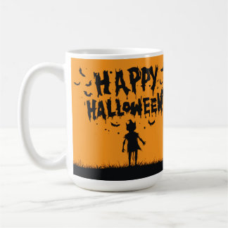 Taza De Café Happy Halloween:Mug with Mysterious Silhouette