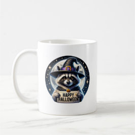 Taza De Café Happy Halloween Raccoon Mug, Animal Gift