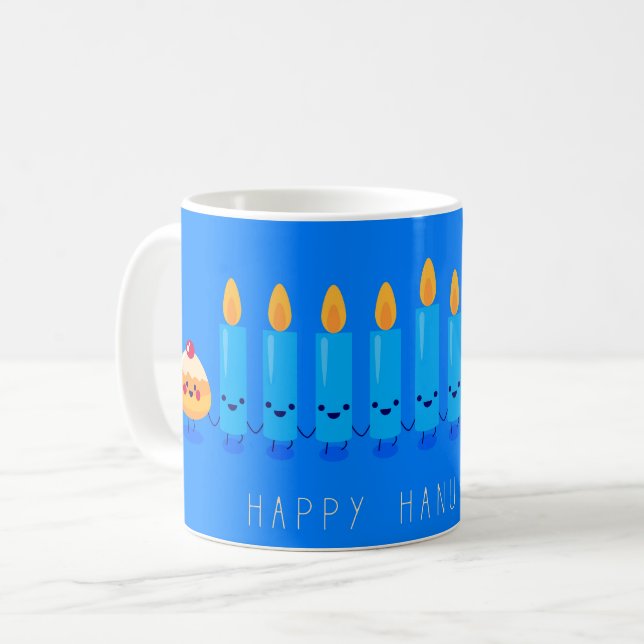 Taza De Café Happy Hannukah Mug (Anverso izquierdo)