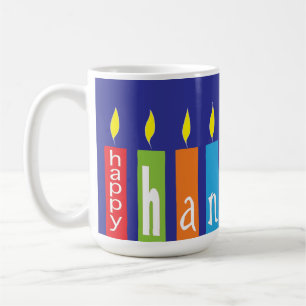 Taza De Café Happy Hanukkah Candles Mug