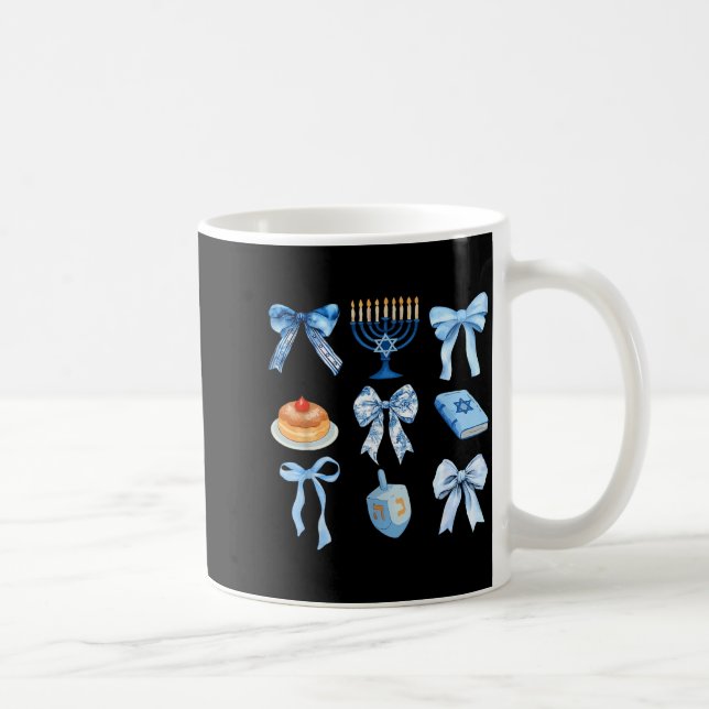 Taza De Café Happy Hanukkah Coquette Bow Chanukah Jewish Women  (Derecha)