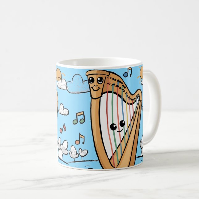 Taza De Café happy harp mug (Anverso derecho)