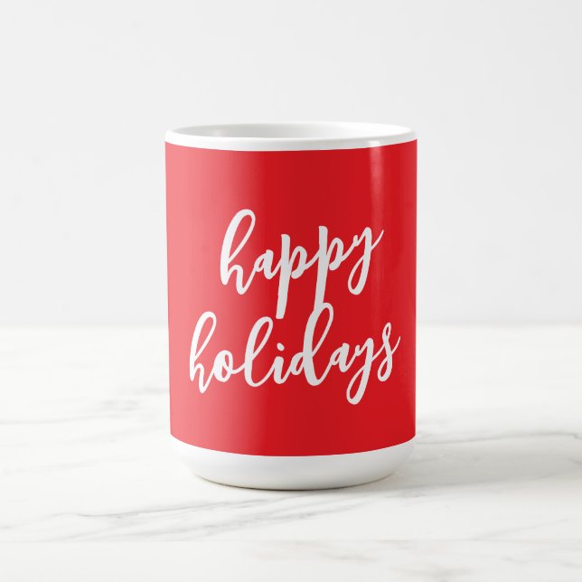 Taza De Café Happy Holidays Christmas New Year Season Message (Centro)