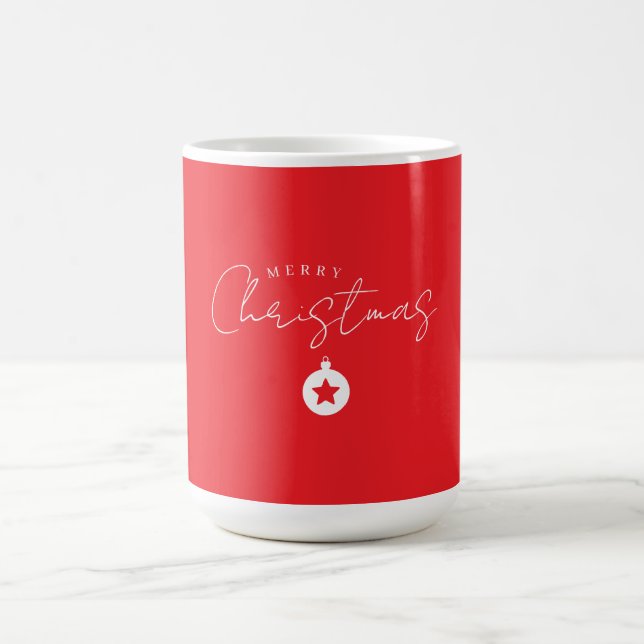 Taza De Café Happy Holidays Christmas New Year Season Red (Centro)