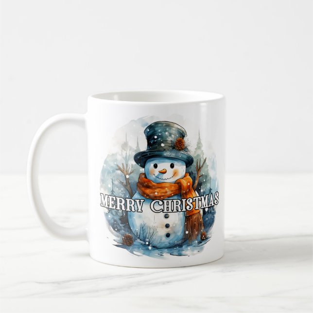 Taza De Café Happy Holidays | Cozy Little Snowman (Izquierda)