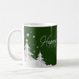 Taza De Café Happy Holidays – Festive Winter Green Mug