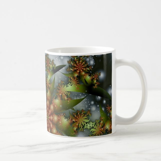 Taza De Café Happy Holidays Fractal (Derecha)