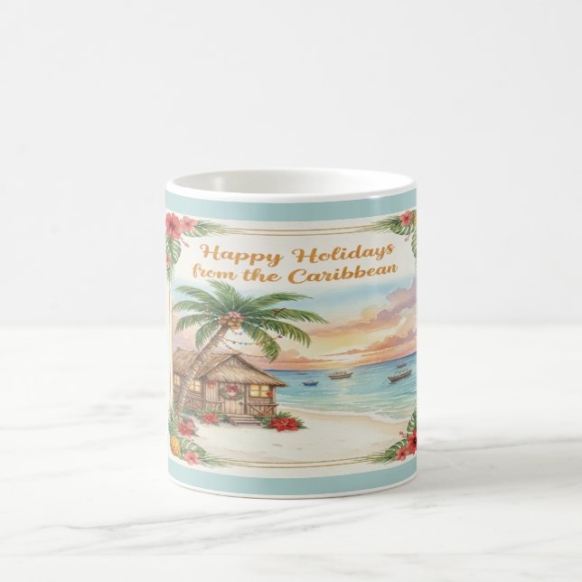 Taza De Café 'Happy Holidays from the Caribbean' Mug (Centro)