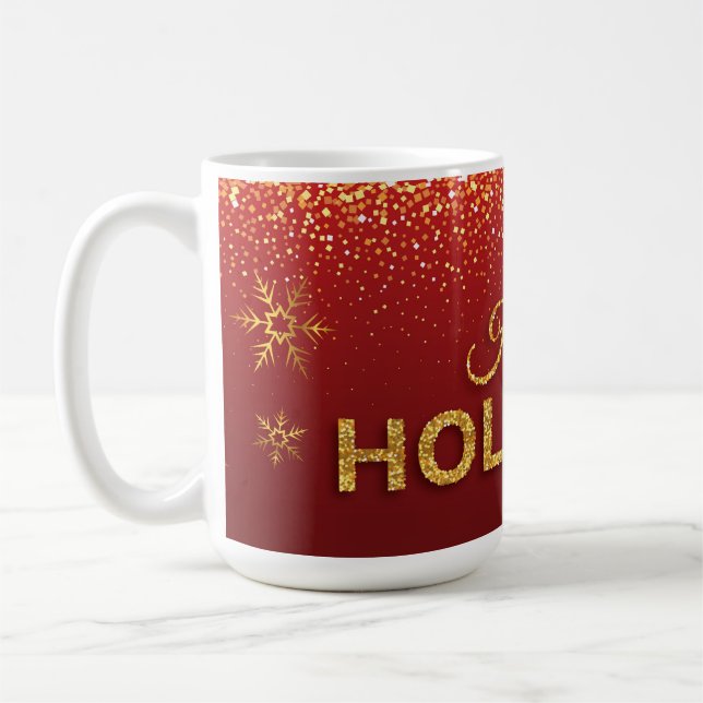 Taza De Café Happy Holidays Mug (Izquierda)