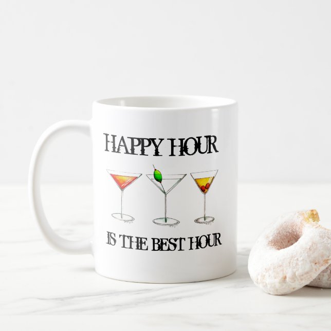 Taza De Café Happy Hour es el mejor cóctel mixto de bebidas (Con donut)