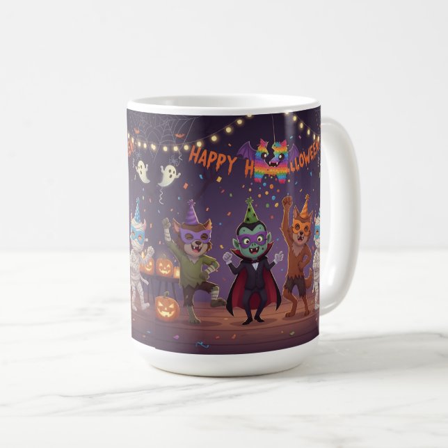 Taza De Café Happy Howl-O-Ween Party (Anverso derecho)