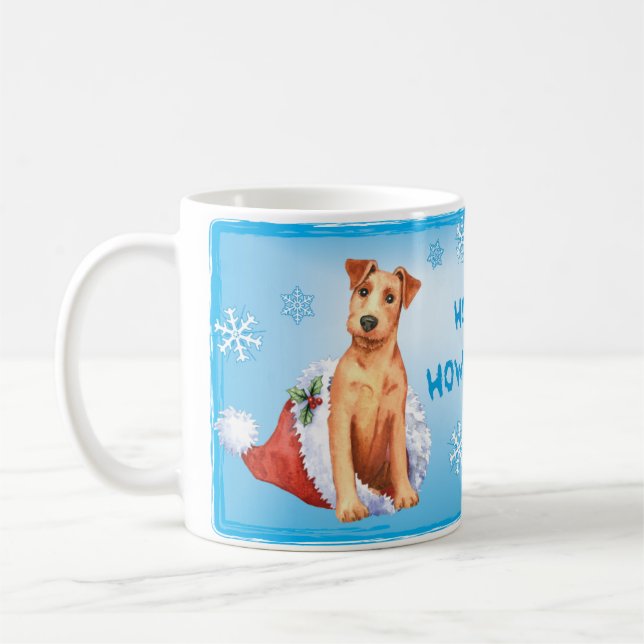 Taza De Café Happy Howlidays Irish Terrier Mug (Izquierda)