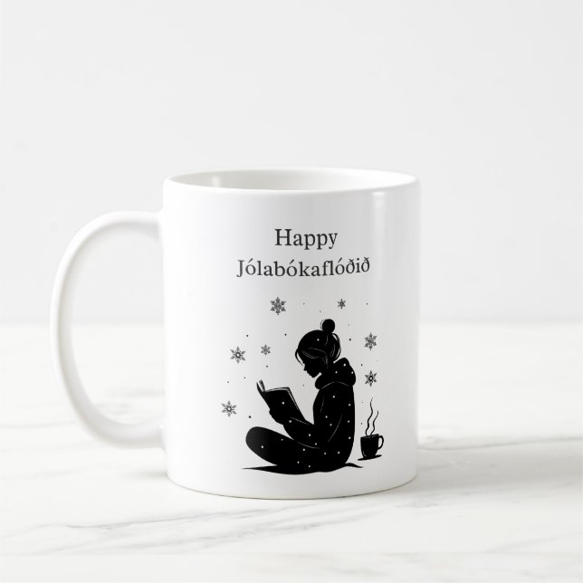 Taza De Café Happy Jolabokaflod - Regalo islandés de la inundac (Izquierda)