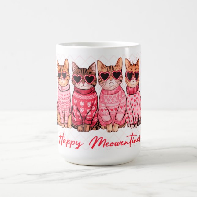 Taza De Café "Happy Meowentines Day Cat Mug" (Centro)