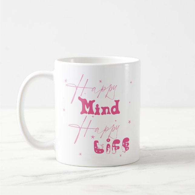 Taza De Café Happy Mind Happy Life Cum Mug (Izquierda)