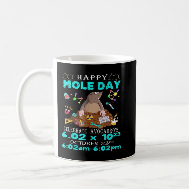 Taza De Café Happy Mole Day October 23rd Funny Chemistry Scienc (Izquierda)