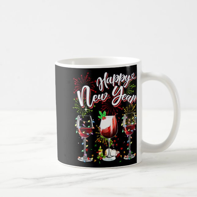 Taza De Café Happy New Year 2024 New Years Eve Fireworks Gles O (Derecha)