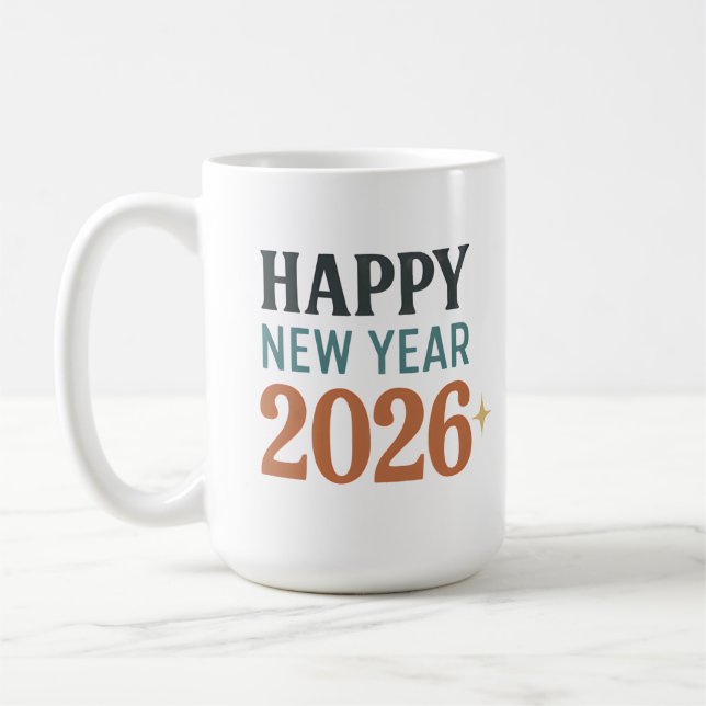 Taza De Café Happy New Year 2026 (Izquierda)