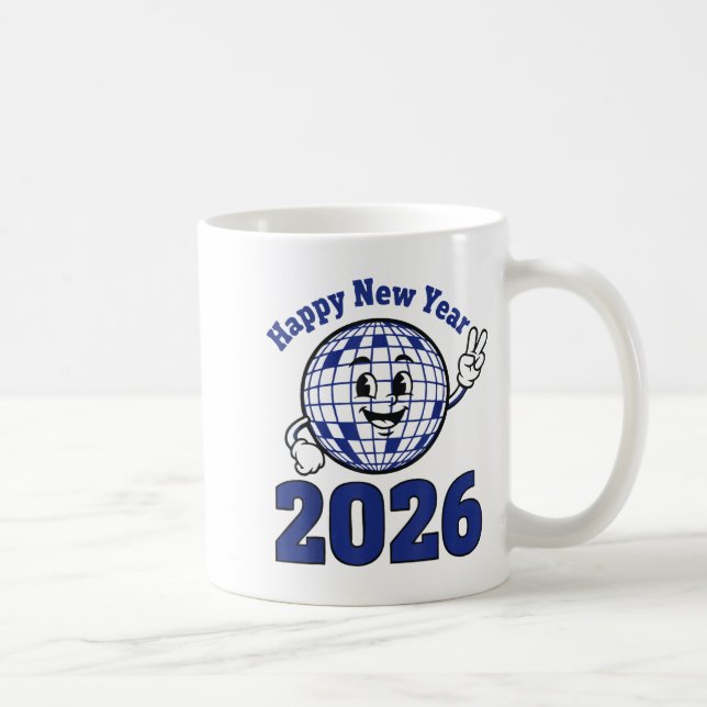 Taza De Café Happy New Year 2026 Celebration Design  (Derecha)