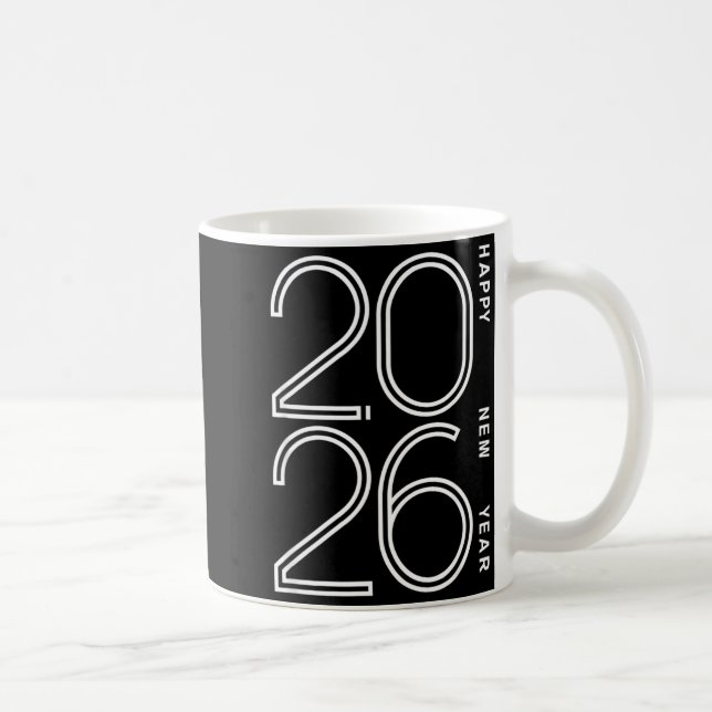 Taza De Café Happy New Year 2026 Celebration Eve Party Men Wome (Derecha)
