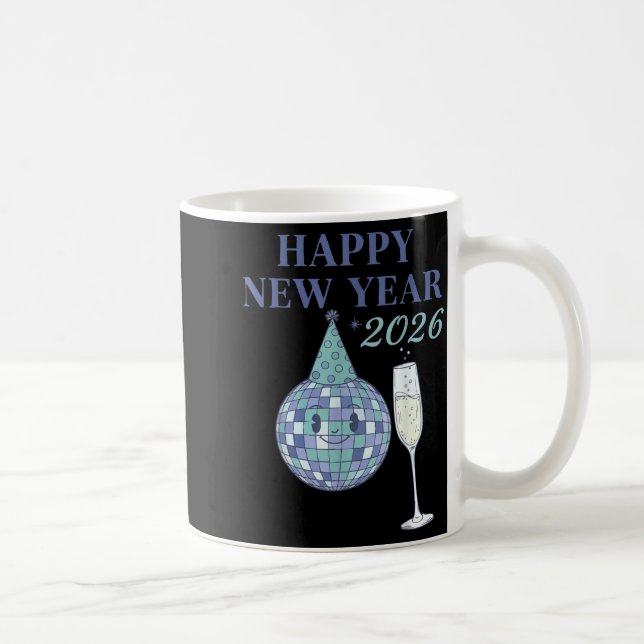Taza De Café Happy New Year 2026 Disco Ball Celebration  (Derecha)