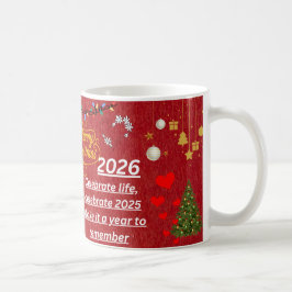 Taza De Café “Happy New Year 2026 Mug – Celebrate with Sparkle 