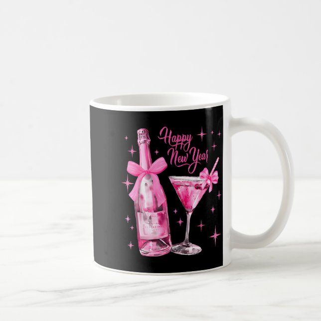 Taza De Café Happy New Year 2026 Retro Nk Bow Whisky New Year's (Derecha)