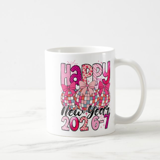 Taza De Café Happy New Year 202-67 Meme Cute Coquette Nk Bow Di (Derecha)