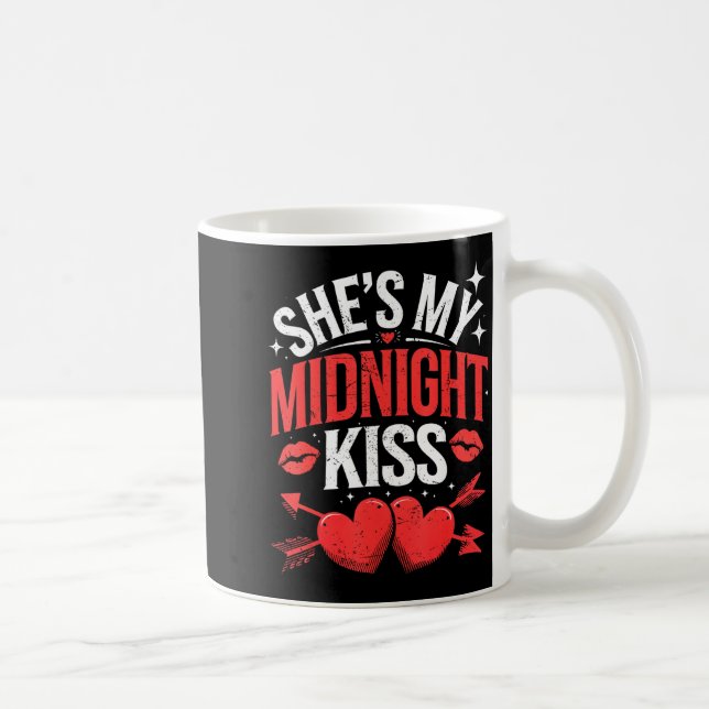 Taza De Café Happy New Year Couples She's My Midnight Kiss Vale (Derecha)