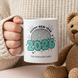 Taza De Café Happy New Year Mug Personalized Family Name custom