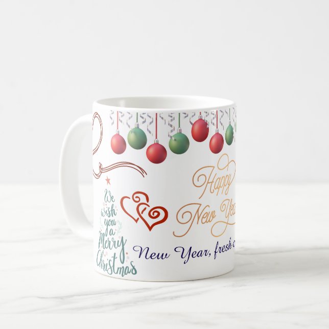 Taza De Café Happy New Year Mug – Premium Celebration design (Anverso izquierdo)