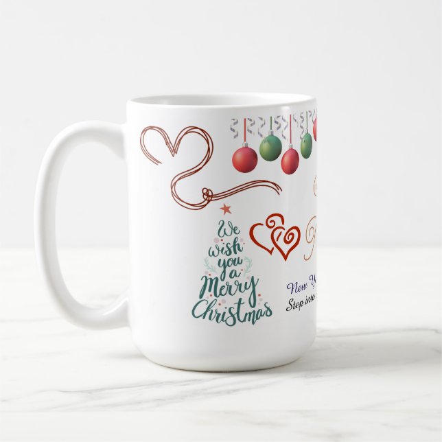 Taza De Café Happy New Year Mug – Premium Celebration design (Izquierda)