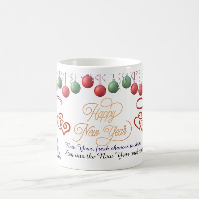 Taza De Café Happy New Year Mug – Premium Celebration Design (Centro)