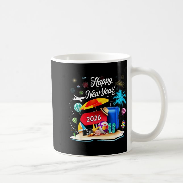 Taza De Café Happy New Year Party 2026 Family Matching Vacation (Derecha)