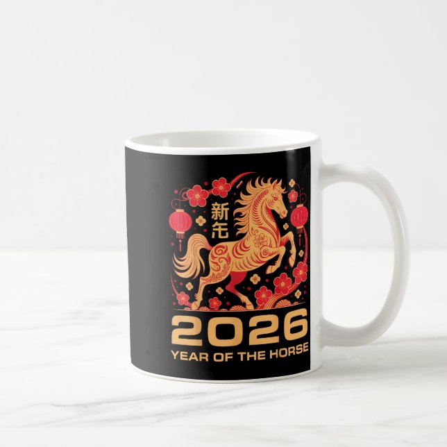 Taza De Café Happy New Year-year Of The Horse Chinese New-year  (Derecha)