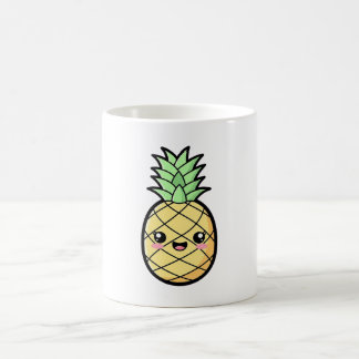 Taza De Café Happy Pineapple – Cute Kawaii Illustration
