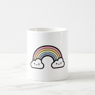 Taza De Café Happy Rainbow – Cute Kawaii Illustration