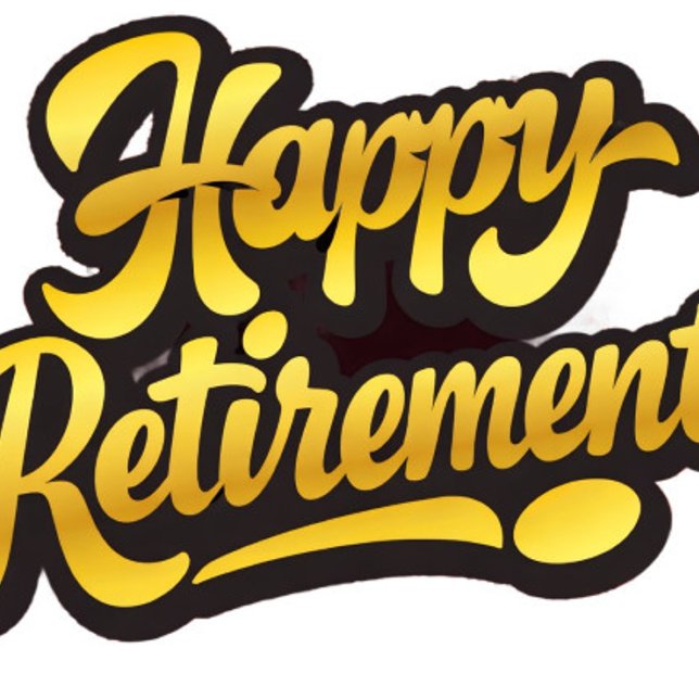 Taza De Café Happy Retirement Mug (Happy Retirement Script Black and Gold Colors!)