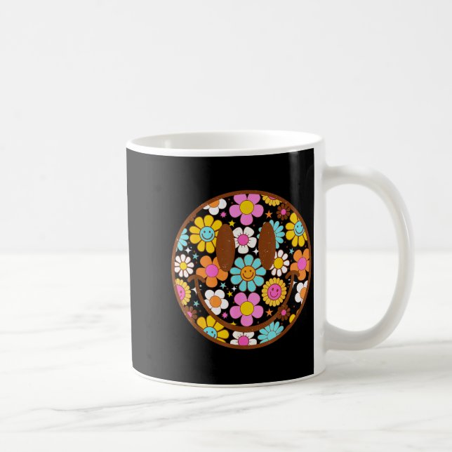 Taza De Café Happy Retro Daisy Smile Face Preppy Aesthetic Men  (Derecha)