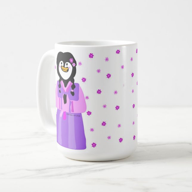 Taza De Café Happy Seollal Penguin (Anverso izquierdo)