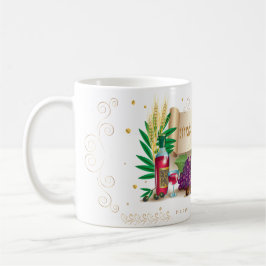 Taza De Café Happy SHAVUOT adorno siete especies