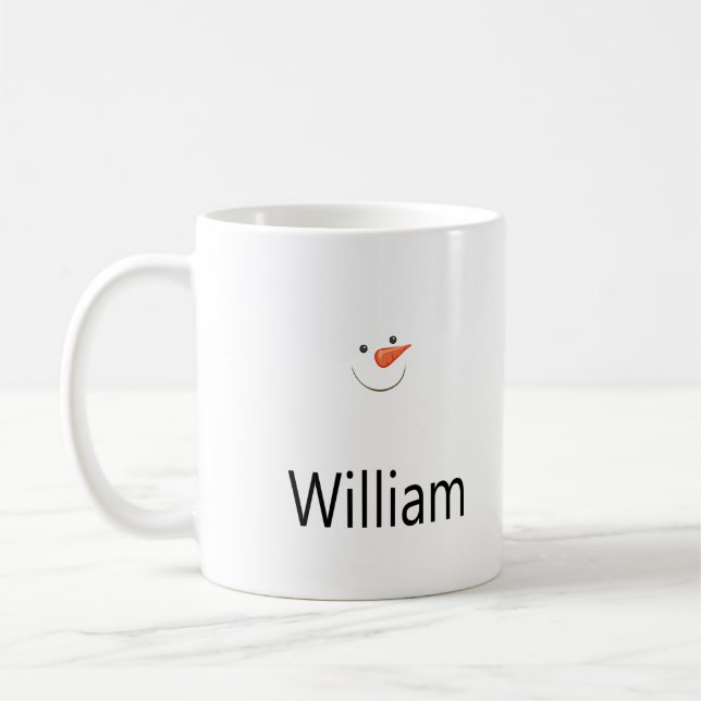 Taza De Café Happy Snowman Face Coffee Mug (Izquierda)