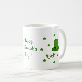 Taza De Café Happy St Patri Minimalista Cute