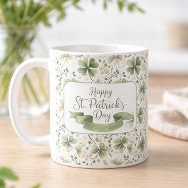 Taza De Café Happy St. Patrick’s Day Shamrock Mug | Watercolor 